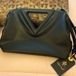 Moda Luxe black faux leather bag